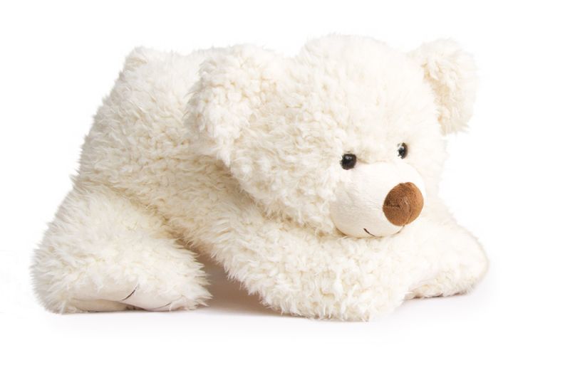  patours soft toy bear white medium 